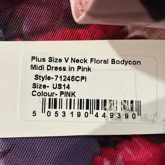 Chi Chi London Curve Body con size 14 midi dress - Picture 5 of 10